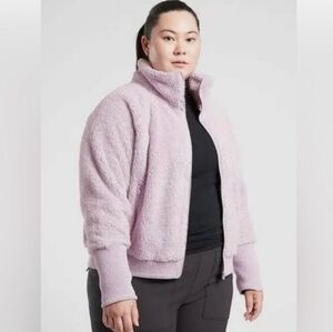 HP 🎉 Athleta Tugga Sherpa Jacket Size 3X Light Purple
